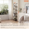 image:imageVEVOR Ladder Shelf 5Tier Bookshelf 156x118in Open WallMounted Ladder Shelf with Metal FrameStorage Rack Sundries Holder for Kitchen Bedroom Bathroom Living Room Gold WhiteBlack