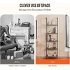 image:imageVEVOR Ladder Shelf 5Tier Bookshelf 156x118in Open WallMounted Ladder Shelf with Metal FrameStorage Rack Sundries Holder for Kitchen Bedroom Bathroom Living Room Gold WhiteBlack