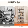 image:imageVEVOR Ladder Shelf 5Tier Bookshelf 156x118in Open WallMounted Ladder Shelf with Metal FrameStorage Rack Sundries Holder for Kitchen Bedroom Bathroom Living Room Gold WhiteBlack