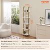 image:imageVEVOR Ladder Shelf 5Tier Bookshelf 156x118in Open WallMounted Ladder Shelf with Metal FrameStorage Rack Sundries Holder for Kitchen Bedroom Bathroom Living Room Gold WhiteGold