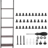 image:imageVEVOR Ladder Shelf 5Tier Bookshelf 156x118in Open WallMounted Ladder Shelf with Metal FrameStorage Rack Sundries Holder for Kitchen Bedroom Bathroom Living Room Gold WhiteBlack