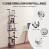 image:imageVEVOR Ladder Shelf 5Tier Bookshelf 156x118in Open WallMounted Ladder Shelf with Metal FrameStorage Rack Sundries Holder for Kitchen Bedroom Bathroom Living Room Gold WhiteBlack