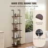 image:imageVEVOR Ladder Shelf 5Tier Bookshelf 156x118in Open WallMounted Ladder Shelf with Metal FrameStorage Rack Sundries Holder for Kitchen Bedroom Bathroom Living Room Gold WhiteBlack
