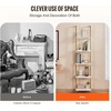 image:imageVEVOR Ladder Shelf 5Tier Bookshelf 156x118in Open WallMounted Ladder Shelf with Metal FrameStorage Rack Sundries Holder for Kitchen Bedroom Bathroom Living Room Gold WhiteGold