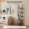 image:imageVEVOR Ladder Shelf 5Tier Bookshelf 156x118in Open WallMounted Ladder Shelf with Metal FrameStorage Rack Sundries Holder for Kitchen Bedroom Bathroom Living Room Gold WhiteBlack