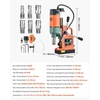 image:imageVEVOR Magnetic Drill 1450W Motor 16 in Boring Diameter 2810 lbf Portable Electric Mag Drill Press with 2 Coring Bits Variable Speed Drilling Machine for Metal Surface Home Improvement IndustryW 2 6pcs  Tapping NEW