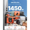 image:imageVEVOR Magnetic Drill 1450W Motor 16 in Boring Diameter 2810 lbf Portable Electric Mag Drill Press with 2 Coring Bits Variable Speed Drilling Machine for Metal Surface Home Improvement IndustryW 2 6pcs  Tapping NEW