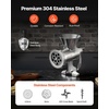 image:imageVEVOR Manual Meat Grinder 304 Stainless Steel Hand Crank Meat Mincer with Steel Table Clamp Sausage Stuffer with 2 Cutting Plates amp Sausage Tube Food Grinder for Beef Chili Pork Kitchen Tabletop5Table Clamp
