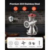 image:imageVEVOR Manual Meat Grinder 304 Stainless Steel Hand Crank Meat Mincer with Steel Table Clamp Sausage Stuffer with 2 Cutting Plates amp Sausage Tube Food Grinder for Beef Chili Pork Kitchen Tabletop5Suction Cup