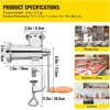 image:imageVEVOR Manual Meat Grinder 304 Stainless Steel Hand Crank Meat Mincer with Steel Table Clamp Sausage Stuffer with 2 Cutting Plates amp Sausage Tube Food Grinder for Beef Chili Pork Kitchen Tabletop10Table Clamp