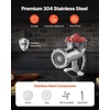 image:imageVEVOR Manual Meat Grinder 304 Stainless Steel Hand Crank Meat Mincer with Steel Table Clamp Sausage Stuffer with 2 Cutting Plates amp Sausage Tube Food Grinder for Beef Chili Pork Kitchen Tabletop12Table Clamp