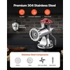 image:imageVEVOR Manual Meat Grinder 304 Stainless Steel Hand Crank Meat Mincer with Steel Table Clamp Sausage Stuffer with 2 Cutting Plates amp Sausage Tube Food Grinder for Beef Chili Pork Kitchen Tabletop8Suction Cup