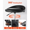 image:imageVEVOR Mechanic Stool Dual Storage Trays Rolling Stool and Garage Stool with Adjustable Height 236295 inSoft Waterproof Cushion 360 Swivel Casters 330 LBS Capacity Heavy DutyBlack
