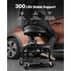 image:imageVEVOR Mechanic Stool Dual Storage Trays Rolling Stool and Garage Stool with Adjustable Height 236295 inSoft Waterproof Cushion 360 Swivel Casters 330 LBS Capacity Heavy DutyBlack