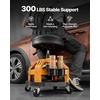 image:imageVEVOR Mechanic Stool Dual Storage Trays Rolling Stool and Garage Stool with Adjustable Height 236295 inSoft Waterproof Cushion 360 Swivel Casters 330 LBS Capacity Heavy DutyYellow