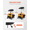 image:imageVEVOR Mechanic Stool Dual Storage Trays Rolling Stool and Garage Stool with Adjustable Height 236295 inSoft Waterproof Cushion 360 Swivel Casters 330 LBS Capacity Heavy DutyYellow
