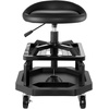 image:imageVEVOR Mechanic Stool Dual Storage Trays Rolling Stool and Garage Stool with Adjustable Height 236295 inSoft Waterproof Cushion 360 Swivel Casters 330 LBS Capacity Heavy DutyBlack