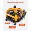 image:imageVEVOR Mechanic Stool Dual Storage Trays Rolling Stool and Garage Stool with Adjustable Height 236295 inSoft Waterproof Cushion 360 Swivel Casters 330 LBS Capacity Heavy DutyYellow