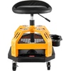 image:imageVEVOR Mechanic Stool Dual Storage Trays Rolling Stool and Garage Stool with Adjustable Height 236295 inSoft Waterproof Cushion 360 Swivel Casters 330 LBS Capacity Heavy DutyYellow