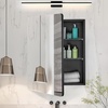 image:imageVEVOR Medicine Cabinet 165 x 275 inch Medicine Cabinet for Bathroom with Mirror Aluminum Frame Bathroom Wall Cabinet 3Layer Adjustable Shelves Recessed amp WallMounted Installation24x30in