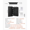 image:imageVEVOR Medicine Cabinet 165 x 275 inch Medicine Cabinet for Bathroom with Mirror Aluminum Frame Bathroom Wall Cabinet 3Layer Adjustable Shelves Recessed amp WallMounted Installation16x24in
