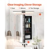image:imageVEVOR Medicine Cabinet 165 x 275 inch Medicine Cabinet for Bathroom with Mirror Aluminum Frame Bathroom Wall Cabinet 3Layer Adjustable Shelves Recessed amp WallMounted Installation165x275in