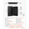image:imageVEVOR Medicine Cabinet 165 x 275 inch Medicine Cabinet for Bathroom with Mirror Aluminum Frame Bathroom Wall Cabinet 3Layer Adjustable Shelves Recessed amp WallMounted Installation165x275in