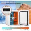 image:imageVEVOR Mini Fridge 6L Skincare Refrigerator with LED Light and HD Mirror ACDC Makeup Cooler for Skin Care Cosmetic Storage Chill Face Mask Drink Small Cooling for Bedroom Dorm Desktop BlackMedium