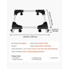 image:imageVEVOR Mini Fridge Stand 275 to 354 Universal Mobile Base with 4 Strong Feet 4 Locking Swivel Wheels Adjustable Furniture Mover Mobile Base for Washing Machine Refrigerator Washer and Dryer