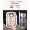 image:imageVEVOR Mini Fridge for Bedroom 6L Luxury Cosmetic Fridges  LED Light amp HD Mirror ACDC Portable Mini Fridge for Car Dorm Office Compact Personal Fridge for Beauty Face Mask Beverage Chill White