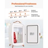 image:imageVEVOR Mini Fridge for Bedroom 6L Luxury Cosmetic Fridges  LED Light amp HD Mirror ACDC Portable Mini Fridge for Car Dorm Office Compact Personal Fridge for Beauty Face Mask Beverage Chill White