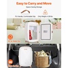 image:imageVEVOR Mini Fridge for Bedroom 6L Luxury Cosmetic Fridges  LED Light amp HD Mirror ACDC Portable Mini Fridge for Car Dorm Office Compact Personal Fridge for Beauty Face Mask Beverage Chill White
