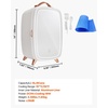 image:imageVEVOR Mini Fridge for Bedroom 6L Luxury Cosmetic Fridges  LED Light amp HD Mirror ACDC Portable Mini Fridge for Car Dorm Office Compact Personal Fridge for Beauty Face Mask Beverage Chill White