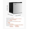 image:imageVEVOR Mini Fridge with Freezer 16 CuFt Compact Refrigerator wMicron Freezer Zone 7Modes Adjust Temp Energy Efficient Small Fridges Reversible Door Low Noise for Bedroom Dorm Office BlackBrushed Stainless