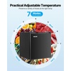 image:imageVEVOR Mini Fridge with Freezer 16 CuFt Compact Refrigerator wMicron Freezer Zone 7Modes Adjust Temp Energy Efficient Small Fridges Reversible Door Low Noise for Bedroom Dorm Office BlackBlack