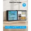 image:imageVEVOR Mini Fridge with Freezer 16 CuFt Compact Refrigerator wMicron Freezer Zone 7Modes Adjust Temp Energy Efficient Small Fridges Reversible Door Low Noise for Bedroom Dorm Office BlackBrushed Stainless