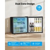 image:imageVEVOR Mini Fridge with Freezer 16 CuFt Compact Refrigerator wMicron Freezer Zone 7Modes Adjust Temp Energy Efficient Small Fridges Reversible Door Low Noise for Bedroom Dorm Office BlackBlack