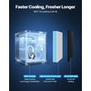 image:imageVEVOR Mini Fridge with Freezer 16 CuFt Compact Refrigerator wMicron Freezer Zone 7Modes Adjust Temp Energy Efficient Small Fridges Reversible Door Low Noise for Bedroom Dorm Office BlackBlack