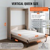 image:imageVEVOR Murphy Bed Kit Queen Size Vertical Deluxe DIY Wall Bed Mechanical Hardware Kit Pneumatic Lever Heavy Duty Bed Frame Support Folding Cabinet Wall Bed Space Saving Design for GuestroomTwin