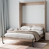 image:imageVEVOR Murphy Bed Kit Queen Size Vertical Deluxe DIY Wall Bed Mechanical Hardware Kit Pneumatic Lever Heavy Duty Bed Frame Support Folding Cabinet Wall Bed Space Saving Design for GuestroomTwin