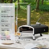 image:imageVEVOR OUTDOOR Pizza Oven 12 Inch Wood Fired Pizza Ovens Pellet Pizza Stove with Thermometer Portable Pizza Maker for Outside Backyard Patio Camping Pizza Stone Carry Bag Shovel Black