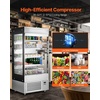 image:imageVEVOR Open Air Merchandiser 3Tier Shelving Commercial Refrigerator Grab and Go Display Cooler Refrigerator with Air Curtain 4 Swivel Wheels LED Light for Restaurants Stores Office 78cuft184 cuft