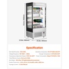 image:imageVEVOR Open Air Merchandiser 3Tier Shelving Commercial Refrigerator Grab and Go Display Cooler Refrigerator with Air Curtain 4 Swivel Wheels LED Light for Restaurants Stores Office 78cuft184 cuft