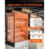 image:imageVEVOR Open Air Merchandiser 3Tier Shelving Commercial Refrigerator Grab and Go Display Cooler Refrigerator with Air Curtain 4 Swivel Wheels LED Light for Restaurants Stores Office 78cuft184 cuft