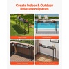 image:imageVEVOR Outdoor Bar Table 47 x 15 in Patio Bar Table Waterproof Top amp Sturdy Metal Frame Rectangle Counter Height Dining Tables Outdoor Furniture for Balcony Yard Hot Tub Poolside IndoorRectangle