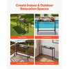 image:imageVEVOR Outdoor Bar Table 47 x 15 in Patio Bar Table Waterproof Top amp Sturdy Metal Frame Rectangle Counter Height Dining Tables Outdoor Furniture for Balcony Yard Hot Tub Poolside IndoorRectangle