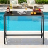 image:imageVEVOR Outdoor Bar Table 47 x 15 in Patio Bar Table Waterproof Top amp Sturdy Metal Frame Rectangle Counter Height Dining Tables Outdoor Furniture for Balcony Yard Hot Tub Poolside IndoorRectangle