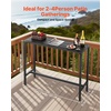 image:imageVEVOR Outdoor Bar Table 47 x 15 in Patio Bar Table Waterproof Top amp Sturdy Metal Frame Rectangle Counter Height Dining Tables Outdoor Furniture for Balcony Yard Hot Tub Poolside IndoorRectangle