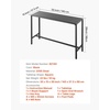 image:imageVEVOR Outdoor Bar Table 47 x 15 in Patio Bar Table Waterproof Top amp Sturdy Metal Frame Rectangle Counter Height Dining Tables Outdoor Furniture for Balcony Yard Hot Tub Poolside IndoorRectangle