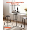 image:imageVEVOR Outdoor Bar Table 47 x 15 in Patio Bar Table Waterproof Top amp Sturdy Metal Frame Rectangle Counter Height Dining Tables Outdoor Furniture for Balcony Yard Hot Tub Poolside IndoorRound